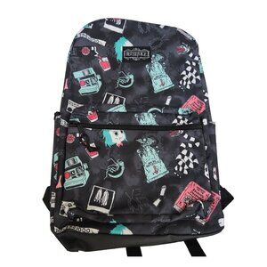 Beetlejuice Characters Backpack Tech Sleeves Horror‎ Black Padded Straps NWT